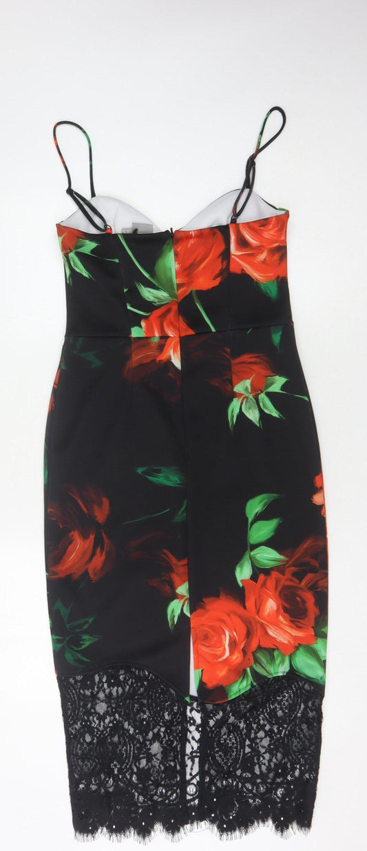 ASOS Women's Floral Midi Bodycon Dress, Size 12, Party