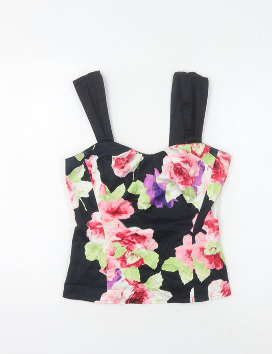 Coast Floral Multicoloured Sleeveless Top Size 8