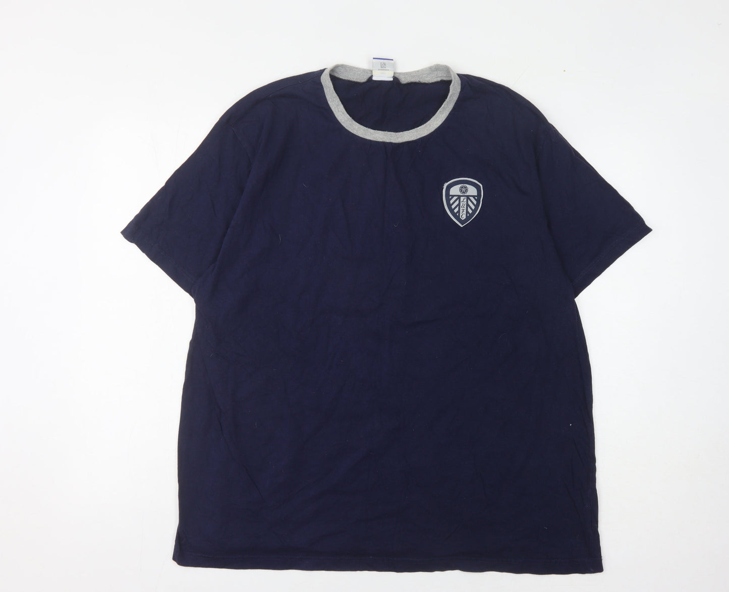 LUFC Men's Blue Ringer T-Shirt - 2XL