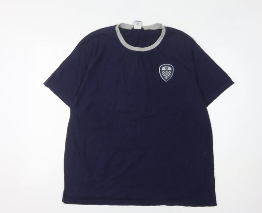 LUFC Men's Blue Ringer T-Shirt - 2XL