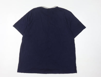 LUFC Men's Blue Ringer T-Shirt - 2XL