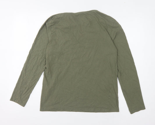 Jack & Jones Men's M Green Long Sleeve T-Shirt