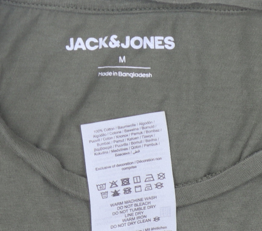 Mens UK Size M JACK & JONES Green  T-Shirt