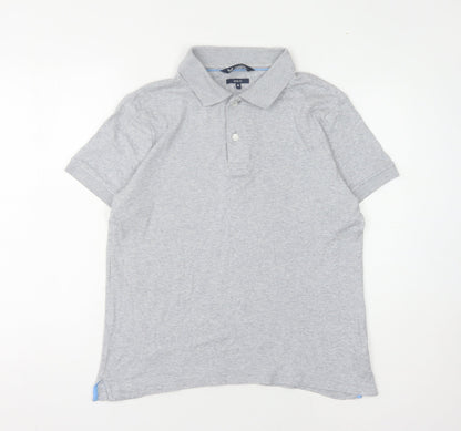 Crew Clothing Men’s Grey Slim Fit Polo - M, Short Sleeve