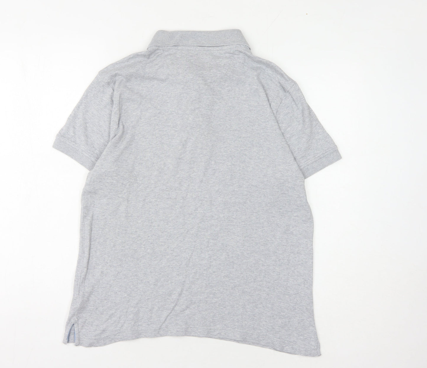 Crew Clothing Men’s Grey Slim Fit Polo - M, Short Sleeve