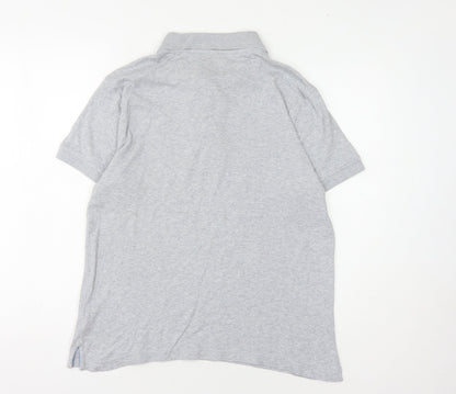 Crew Clothing Men’s Grey Slim Fit Polo - M, Short Sleeve