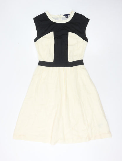 Gap Women's Black & Ivory Fit & Flare Dress, Size 6