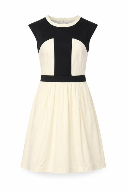 Gap Women's Black & Ivory Fit & Flare Dress, Size 6