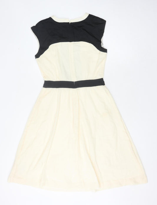 Gap Women's Black & Ivory Fit & Flare Dress, Size 6