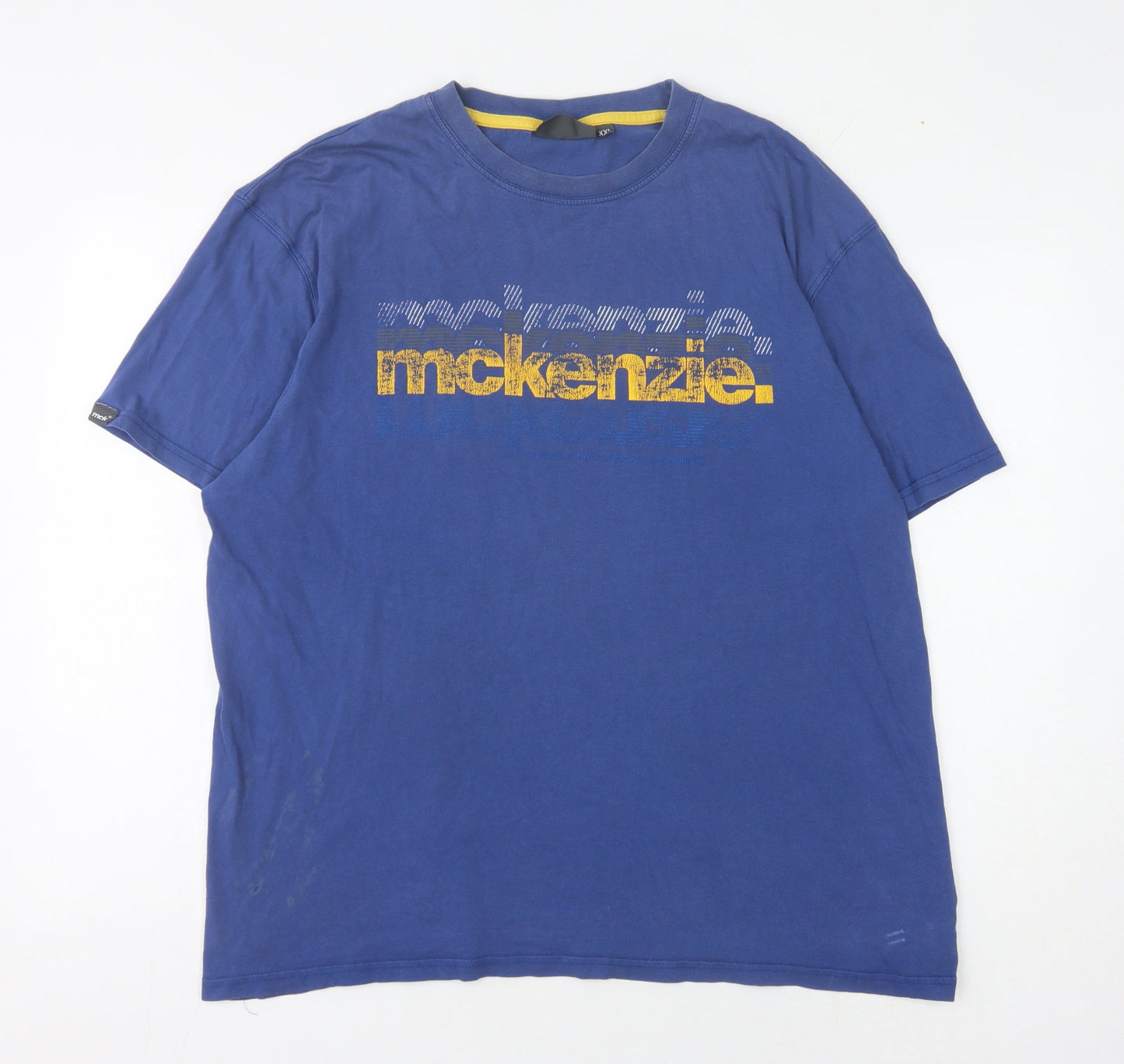 McKenzie Men's Blue Crew Neck 2XL T-Shirt Short Sleeve