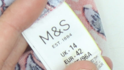 Womens UK Size 14 Marks and Spencer Multicoloured Basic T-Shirt