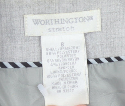 Worthington Women's Grey Blazer Size 8 Stretch Workwear