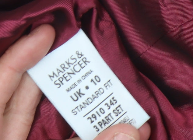 Marks and Spencer Women's Red Blazer UK 10 Shawl Collar