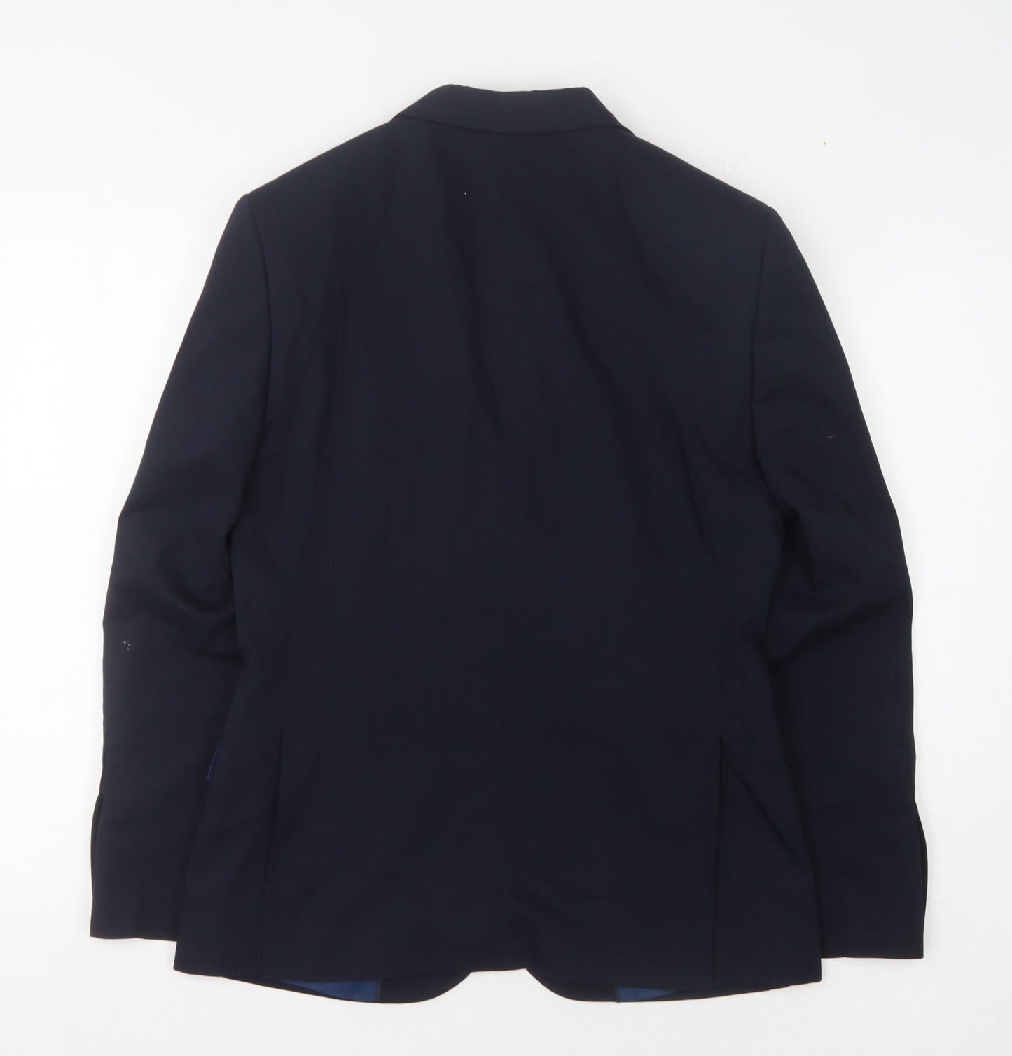Marks and Spencer Men's Blue Wool Blend Blazer, Size 36 Short