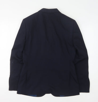 Marks and Spencer Men's Blue Wool Blend Blazer, Size 36 Short