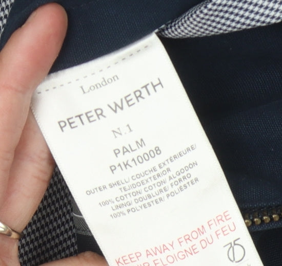 Mens UK Size S Peter Werth Blue Basic Jacket