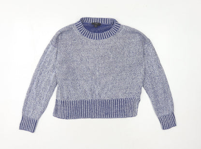 Womens UK Size S J.CREW Blue Pullover Jumper