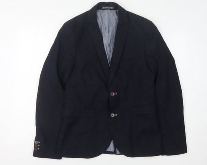 Mens UK Size S Burton Regular Blue Suit Jacket