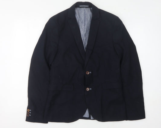 Mens UK Size S Burton Regular Blue Suit Jacket