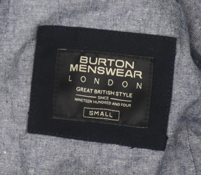 Mens UK Size S Burton Regular Blue Suit Jacket