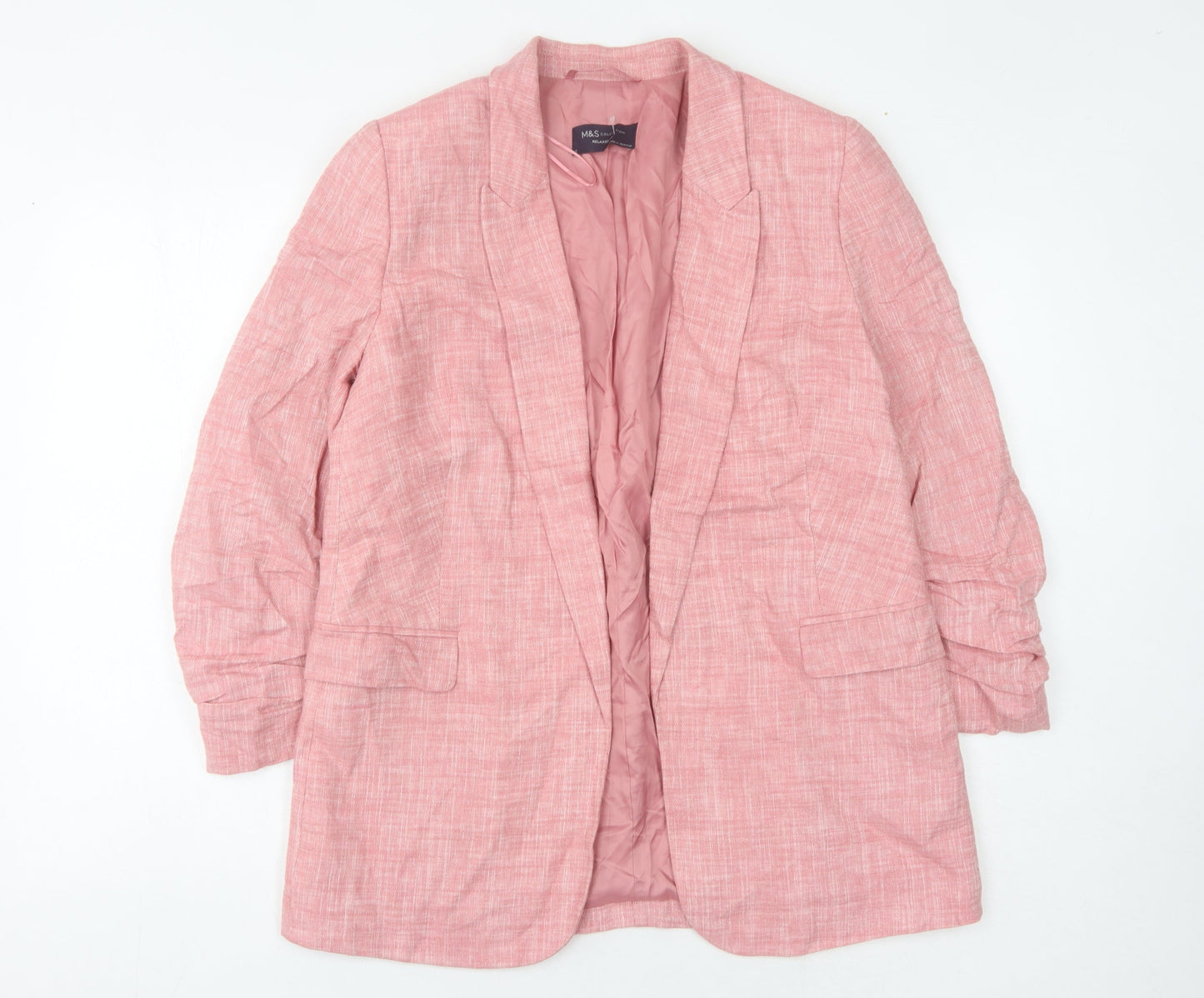 Marks and Spencer Women's Pink Blazer Size 10