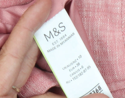 Marks and Spencer Women's Pink Blazer Size 10