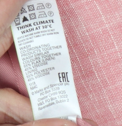 Marks and Spencer Women's Pink Blazer Size 10