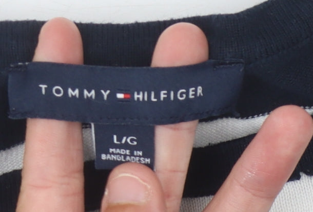 Womens UK Size L Tommy Hilfiger Black Pullover Jumper