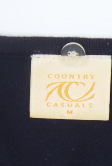 Womens UK Size M Country Casuals Black Pullover Jumper