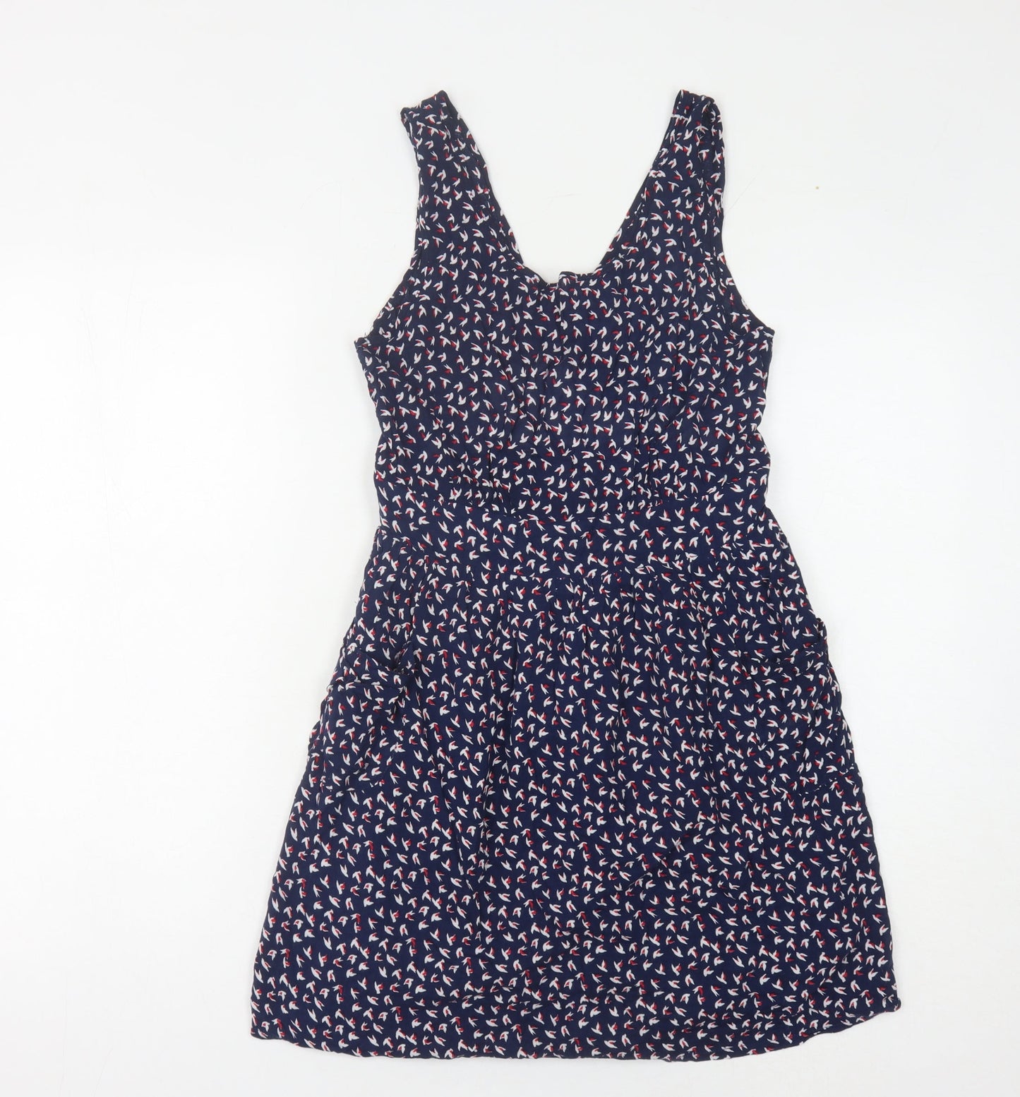 Pussycat London Women's Blue V-Neck Fit & Flare Dress XS