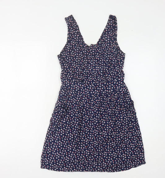 Pussycat London Women's Blue V-Neck Fit & Flare Dress XS