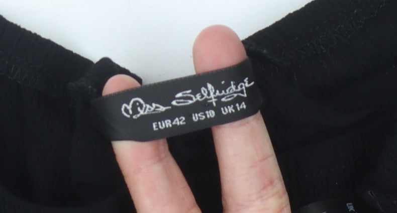 Miss Selfridge Black Blouse Women’s Size 14