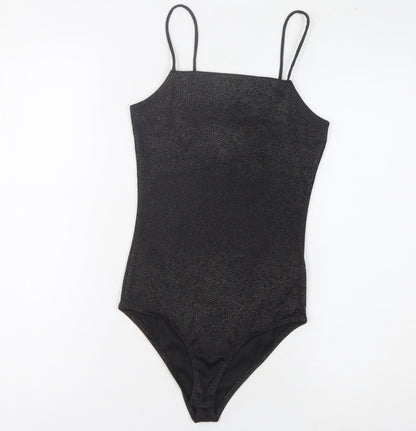 Topshop Women's Black Bodysuit Size 8 Slim Fit