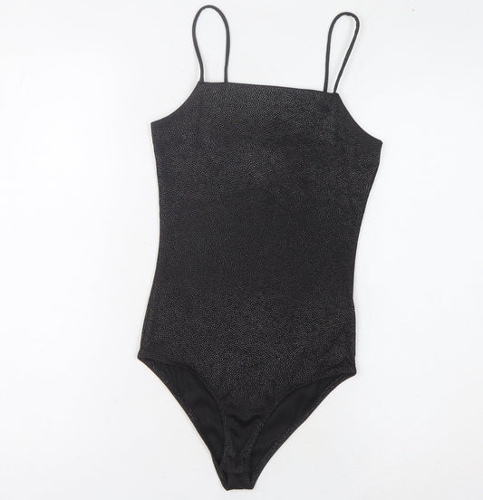 Topshop Women's Black Bodysuit Size 8 Slim Fit