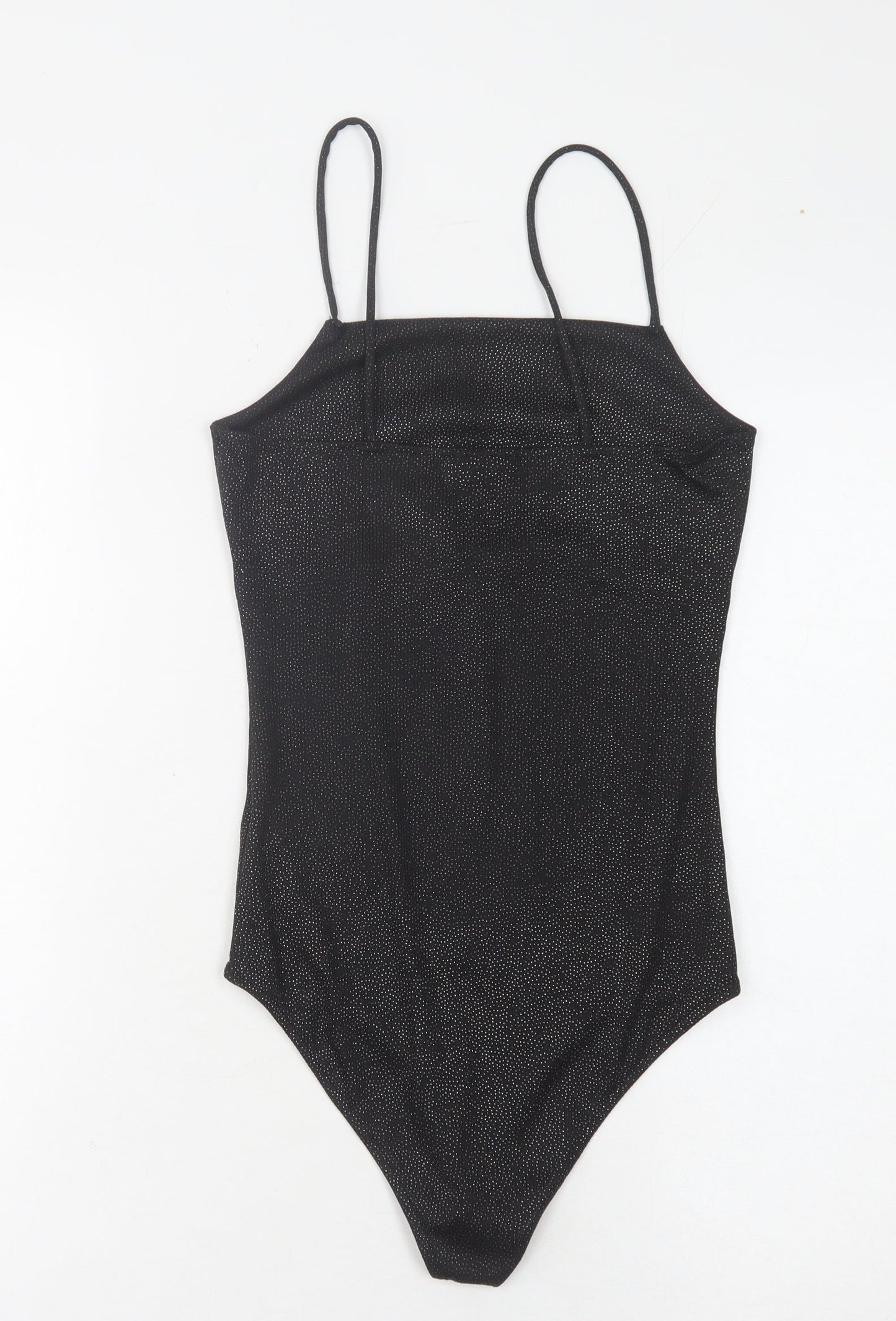 Topshop Women's Black Bodysuit Size 8 Slim Fit