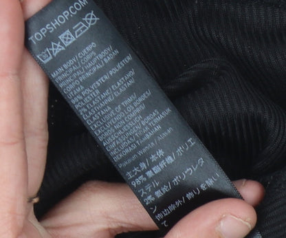 Topshop Women's Black Bodysuit Size 8 Slim Fit