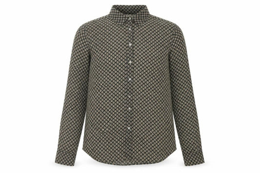 Womens UK Size 6 Zara Basic Green Basic Button-Up