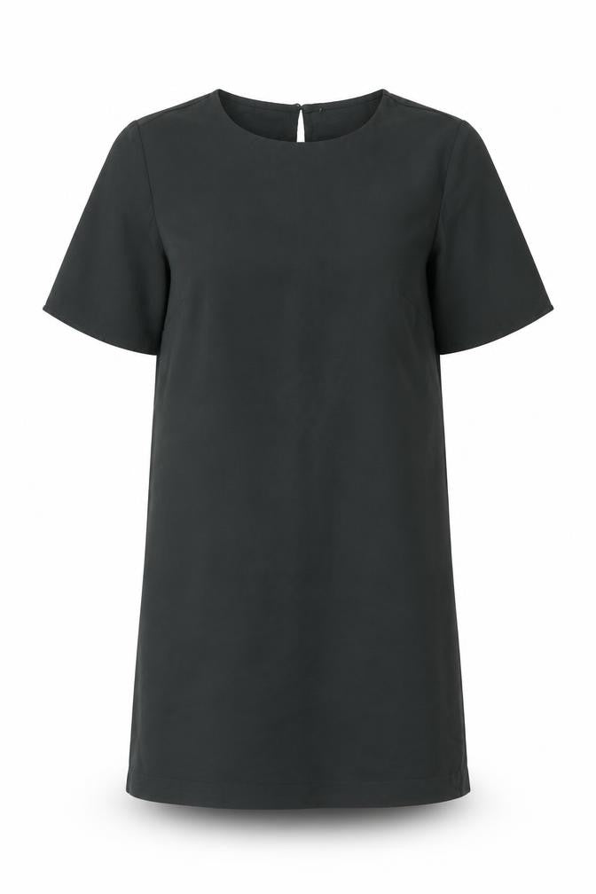 H&M Women's Green Shift Dress - Size 8, Short Sleeve