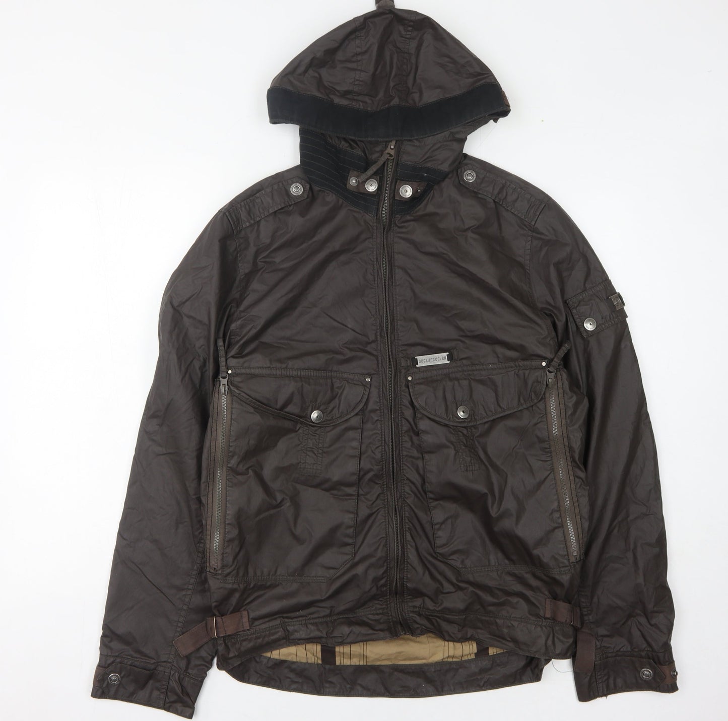 Unisex Adults UK Size M Duck and Cover Brown Parka Coat