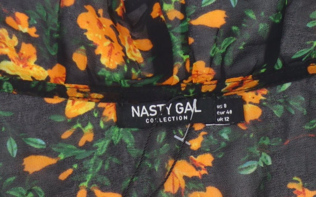 Nasty Gal Women's Multicoloured Floral Blouse Size 12