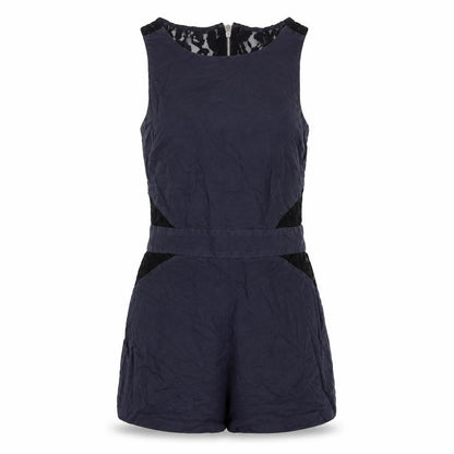 Womens UK Size 6 Topshop One-Piece Black Playsuit