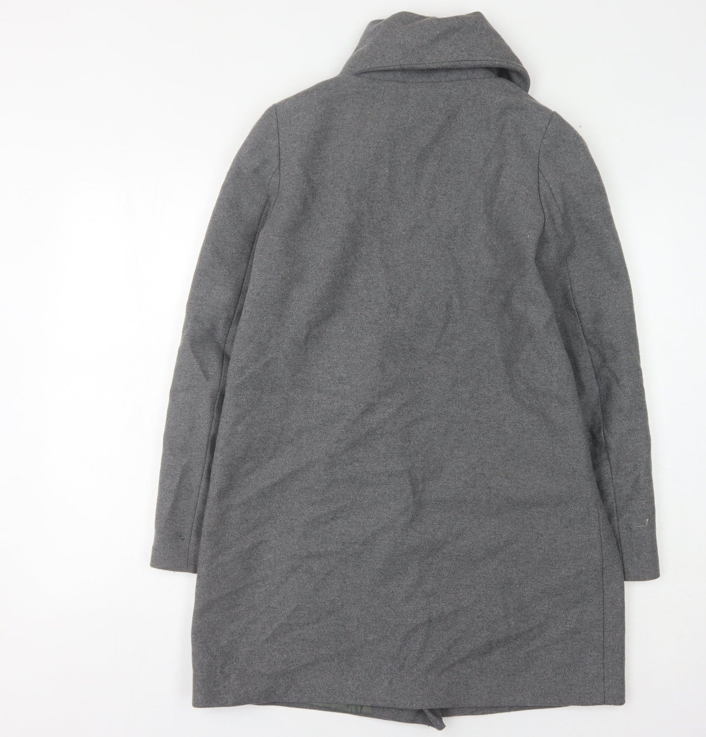 Stile Benetton Women's Grey Wool Blend Overcoat Size 14