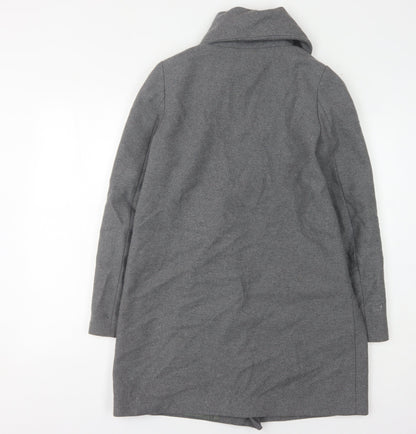 Stile Benetton Women's Grey Wool Blend Overcoat Size 14