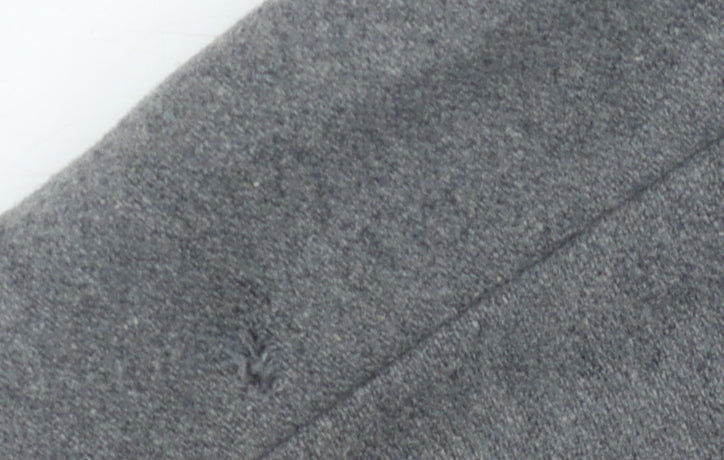 Stile Benetton Women's Grey Wool Blend Overcoat Size 14
