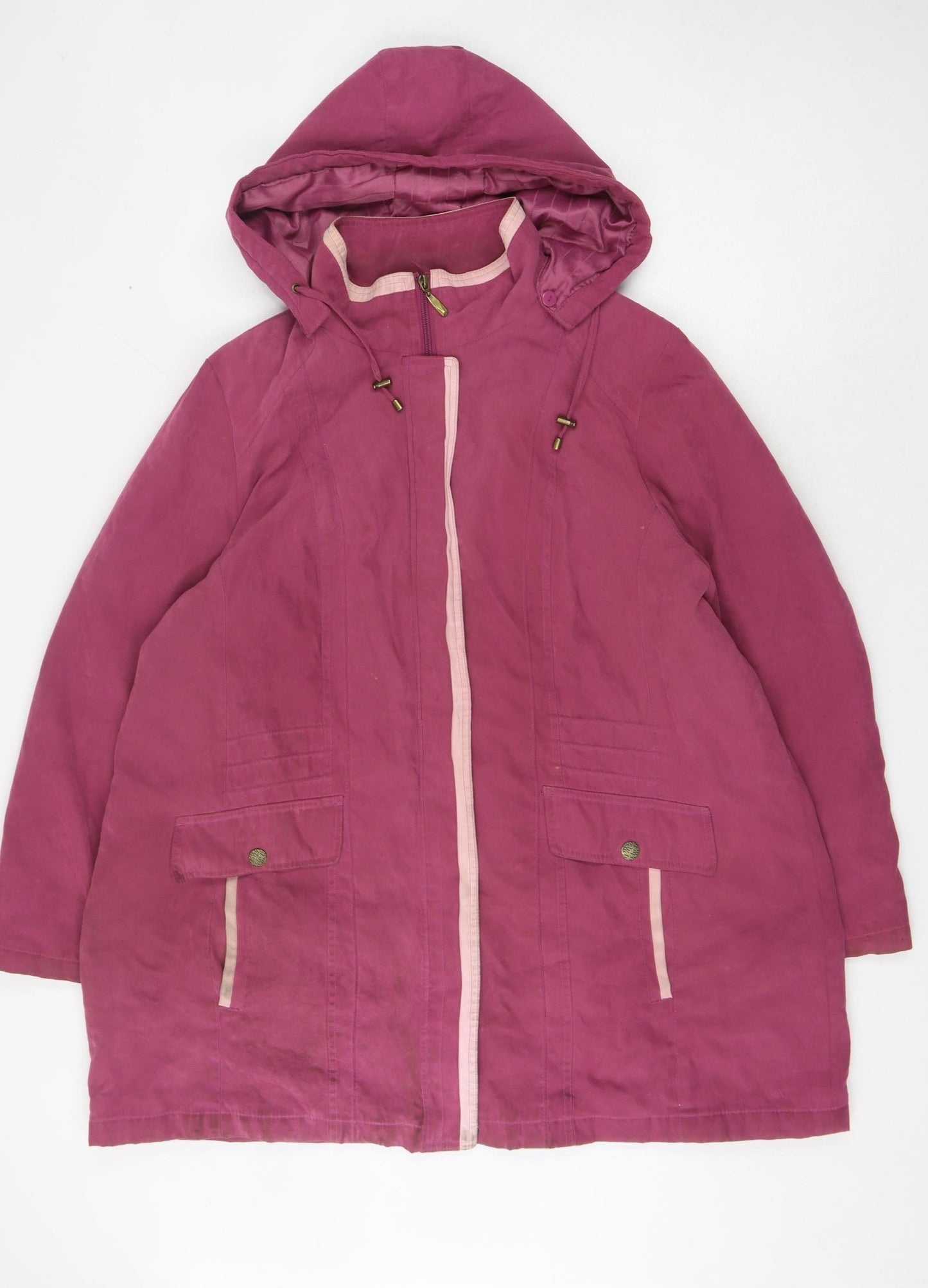 Womens UK Size XL Bm Collection Pink Parka Coat
