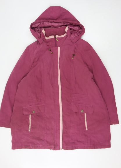 Womens UK Size XL Bm Collection Pink Parka Coat