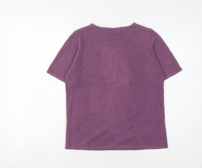 Womens UK Size 12 Berkertex Purple Pullover Jumper