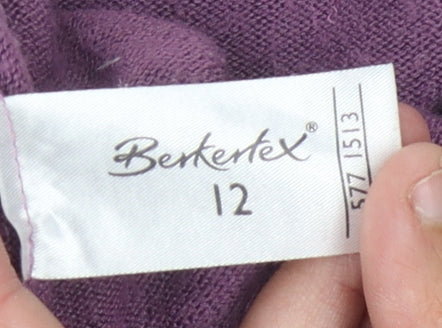 Womens UK Size 12 Berkertex Purple Pullover Jumper