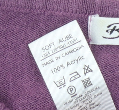 Womens UK Size 12 Berkertex Purple Pullover Jumper
