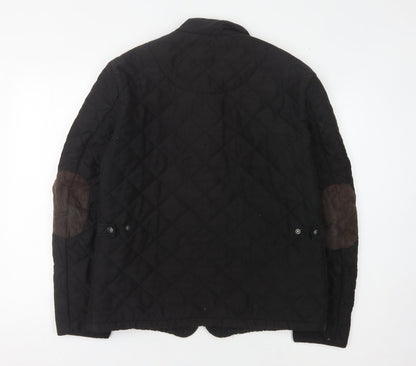 Mens UK Size M Feraud Black Quilted Coat